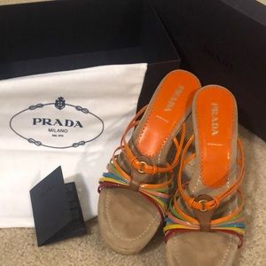Prada sandals with 3” heel